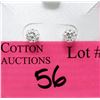 Image 1 : New 14 KT Gold Sparkle Ball Stud Earrings