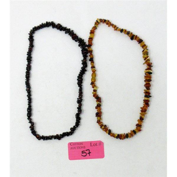 Two 18" Baltic Amber Necklaces
