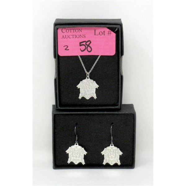 New Corey W. Moraes Frog Necklace & Earrings Set