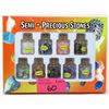 Image 1 : Set of 9 Small Bottles of Semi-Precious Stones