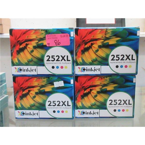 4 Inkjet 252XL Multipacks - for Epson Workforce