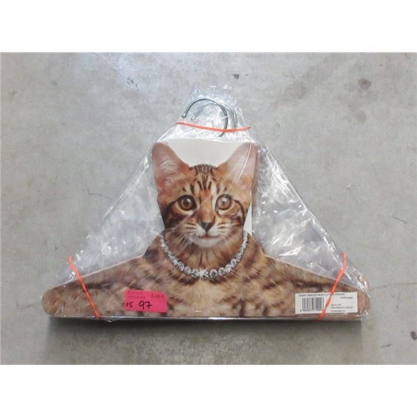 15 New Cat Head Clothes Hangers - 15" Wide