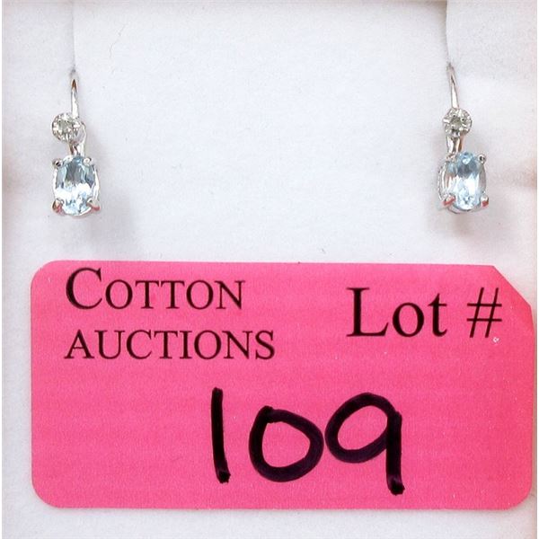 New Blue Mystic Topaz & Diamond Earrings
