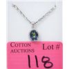 Image 1 : Mystic Topaz & Diamond Sterling Silver Pendant