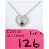 Image 1 : 2 Tone Heart Design Diamond Necklace