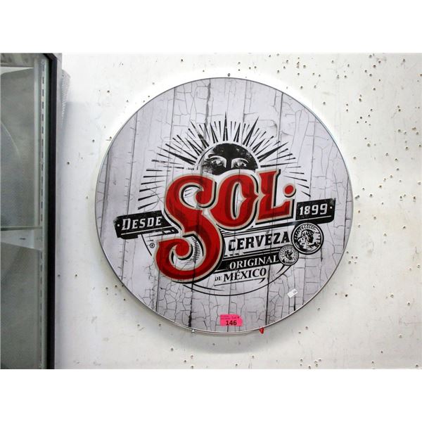 New 24" Sol Cerveza Mexican Beer Sign