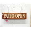 Image 1 : Wood "Patio Open" Sign - Double Sided