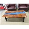 Image 1 : Hand Crafted Coffee Table with Acrylic Pour