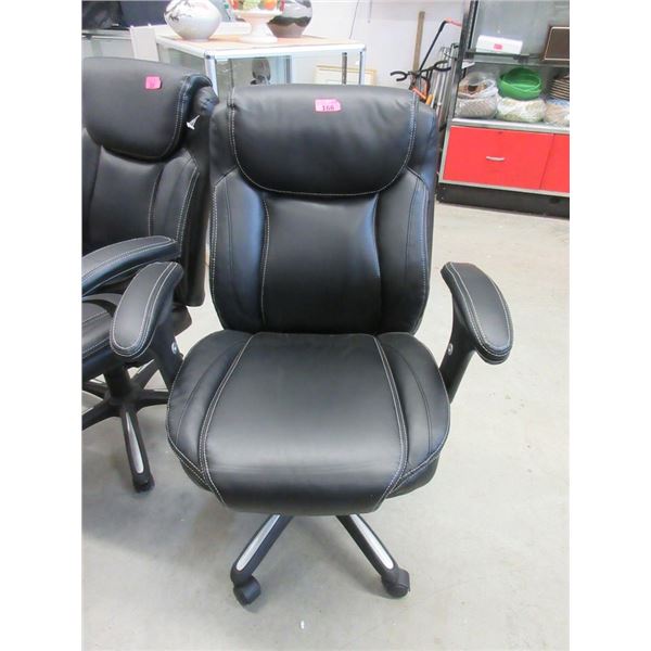 Black Bonded Leather Office Chair
