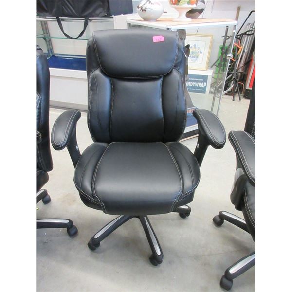 Black Bonded Leather Office Chair