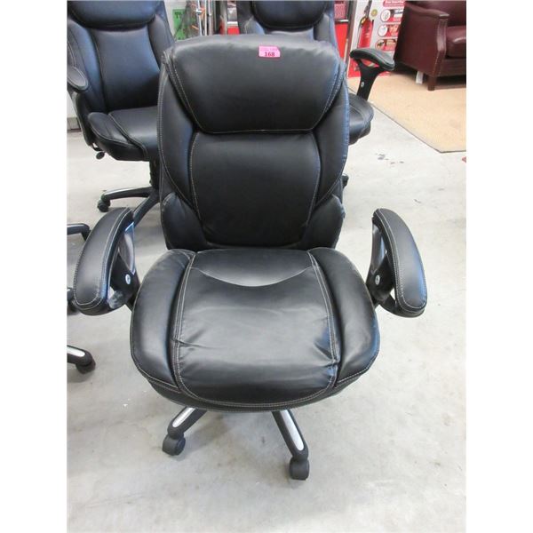 Black Bonded Leather Office Chair