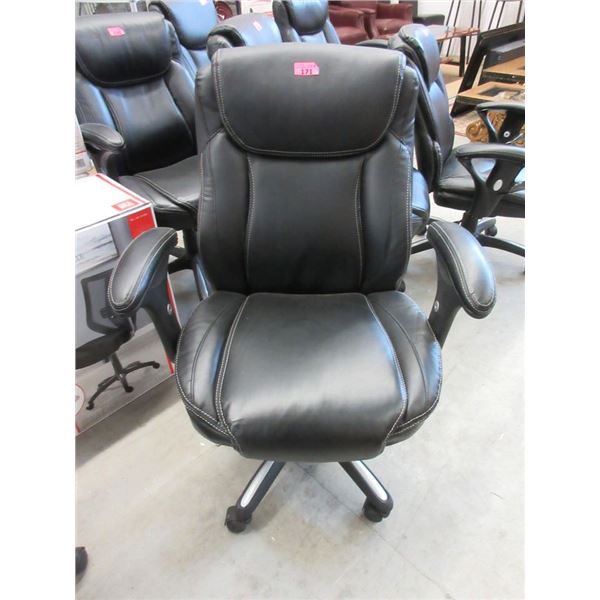 Black Bonded Leather Office Chair