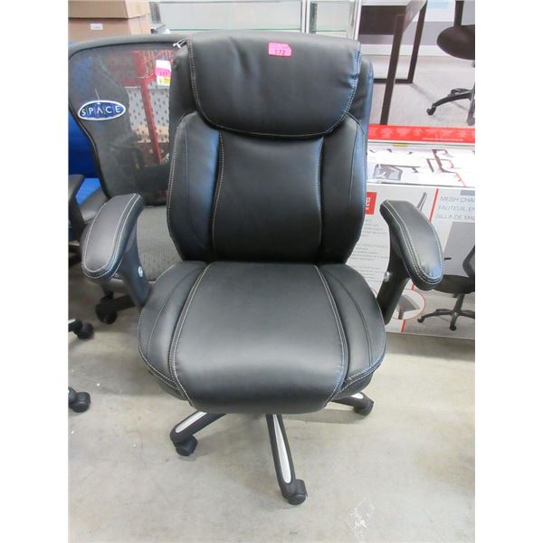 Black Bonded Leather Office Chair