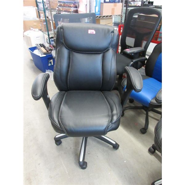 Black Bonded Leather Office Chair