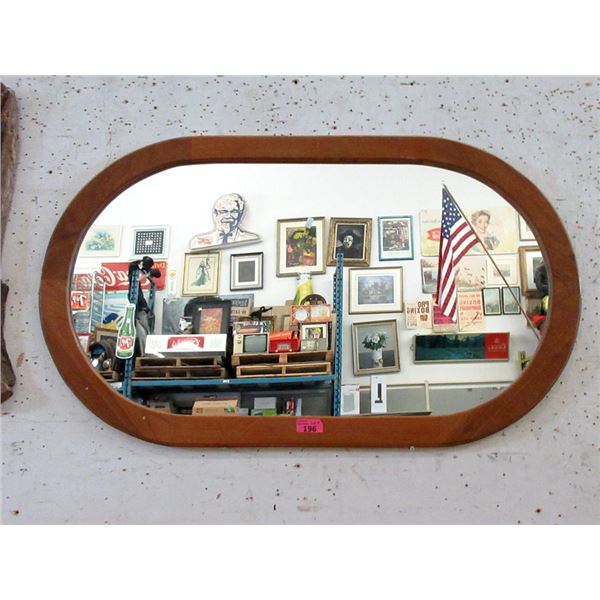 Large Wood Framed Wall Mirror - 43" x 26 "