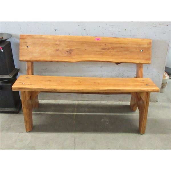 Hand Crafted Solid Wood Bench - 4 Feet Long