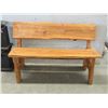 Image 1 : Hand Crafted Solid Wood Bench - 4 Feet Long