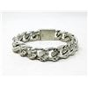 Image 1 : Heavy Silver Skull Bracelet Stamped .925