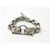 Image 1 : Heavy Dog Head Bracelet Stamped Sterling