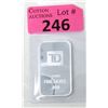 Image 1 : 1 Oz. TD Bank .999 Silver Investor Bar