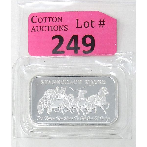 1 Oz Stagecoach .999 Silver Art Bar