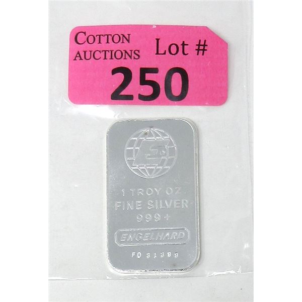 1 Oz. Engelhard .999+ Silver Bar