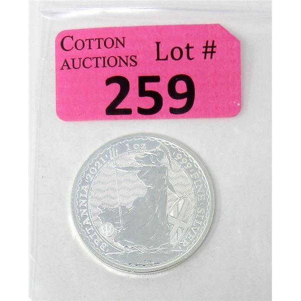 1 Oz. 2021 Britannia .999 Silver Coin