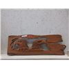 Image 1 : Carved Teak Root Eagle Wall Art - 45" x 16"