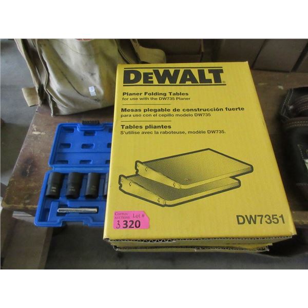 Socket Set & 2 DeWalt Planer Folding Tables