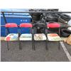 Image 1 : 4 Folding Chairs with Fabric Covered Seats
