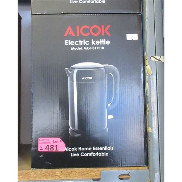 2 New Black AICOK Electric Kettles