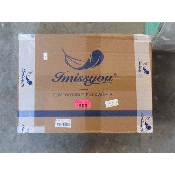 1 Box of 2 New Queen Size Pillows