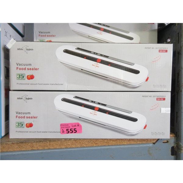 2 White Dolphin Vacuum Food Sealers