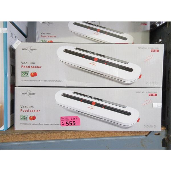 2 White Dolphin Vacuum Food Sealers