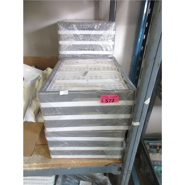 5 Sets of 3 Collapsible Crates - 10" x 14" x"