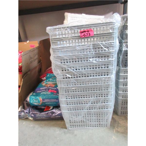 5 Stacks of Small Organizer Baskets