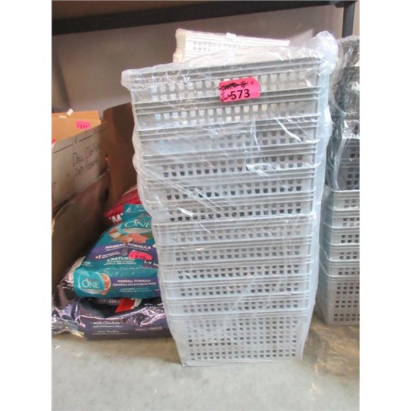 5 Stacks of Small Organizer Baskets
