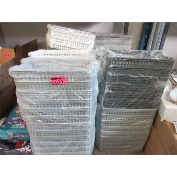 5 Stacks of Small Organizer Baskets
