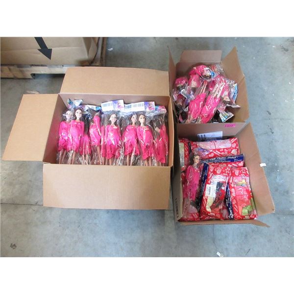 3 Boxes of 11" Maternity Dolls & Doll Clothes