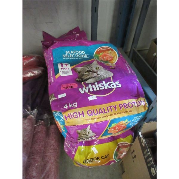 7 Bags of Whiskas Dry Cat Food