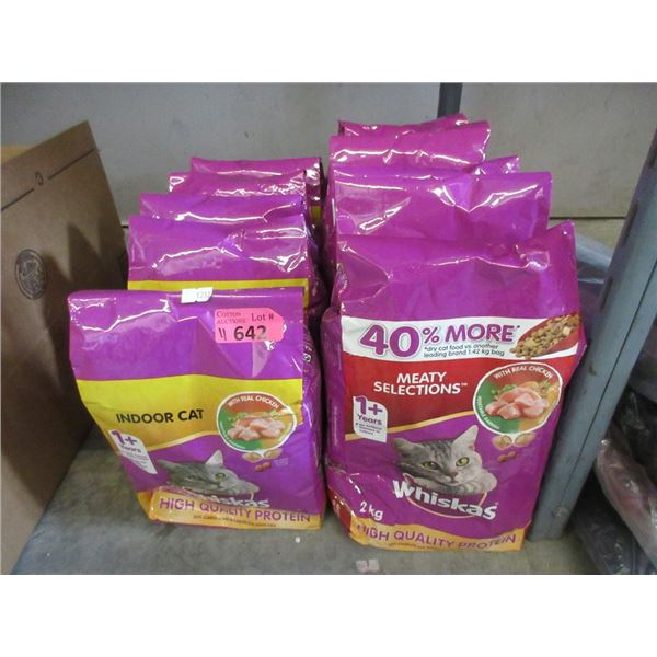 11 x Bags of Whiskas Dry Cat Food