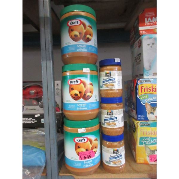 9 Assorted Containers of Peanut Butter