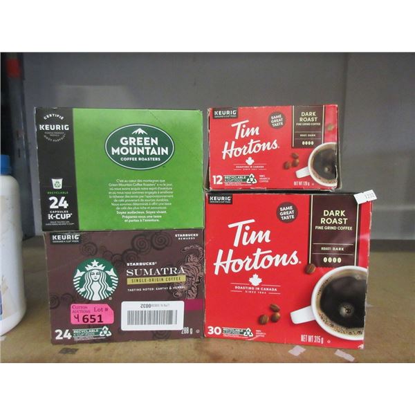 4 Boxes of Assorted K-Cup Coffee Pods