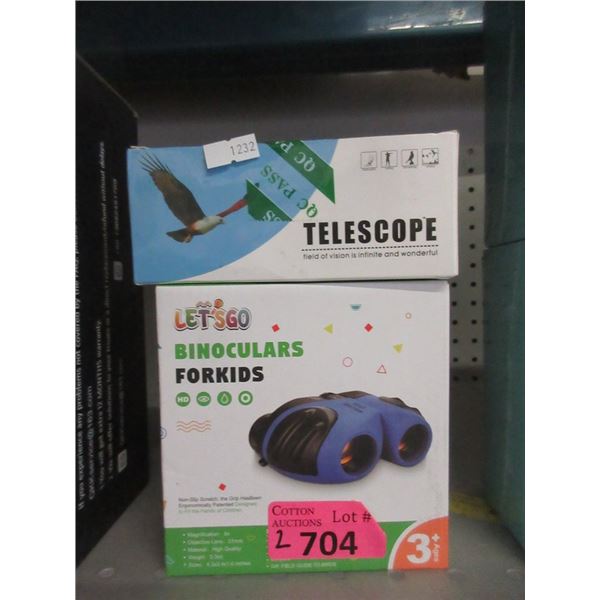 Telescope & Let's Go Binoculars for Kids