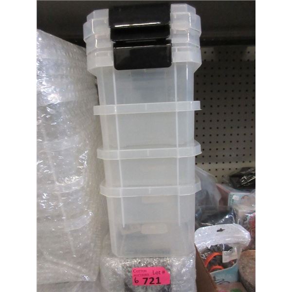 6 Four Packs of Small Plastic Latching Boxes