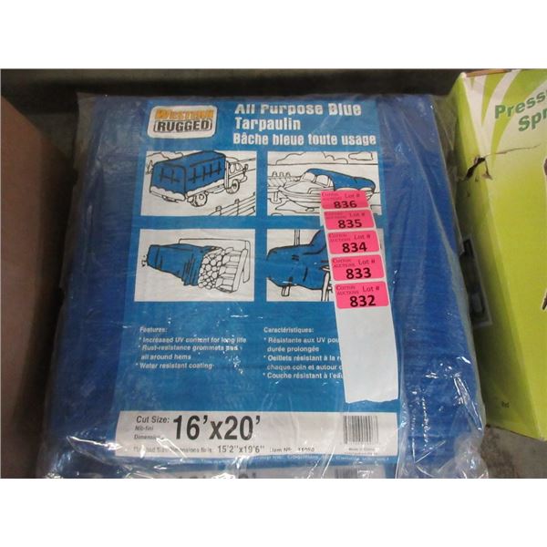 New 16' x 20' Blue All Purpose Tarp