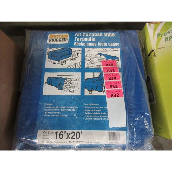 New 16' x 20' Blue All Purpose Tarp