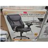 Image 1 : Black Bonded Leather Office Chair