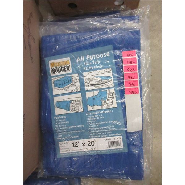 New 12' x 20' Blue All Purpose Tarp