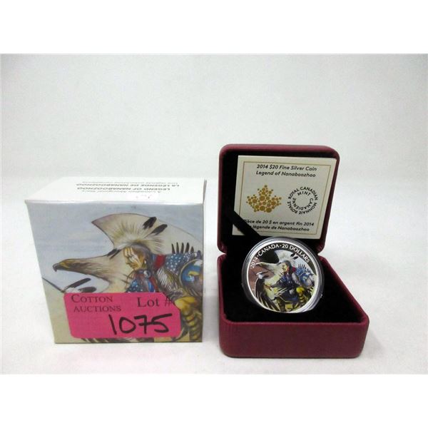 2014 Fine Silver Coloured Nanaboozhoo $20 Coin